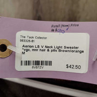 LS V Neck Light Sweater *vgc, mnr hair & pills