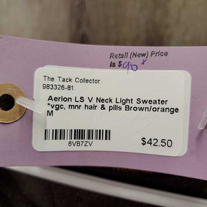 LS V Neck Light Sweater *vgc, mnr hair & pills