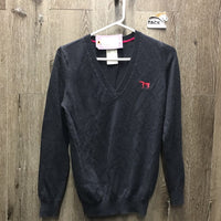 LS V Neck Wool Sweater *gc, rubs, pilly, mnr hair
