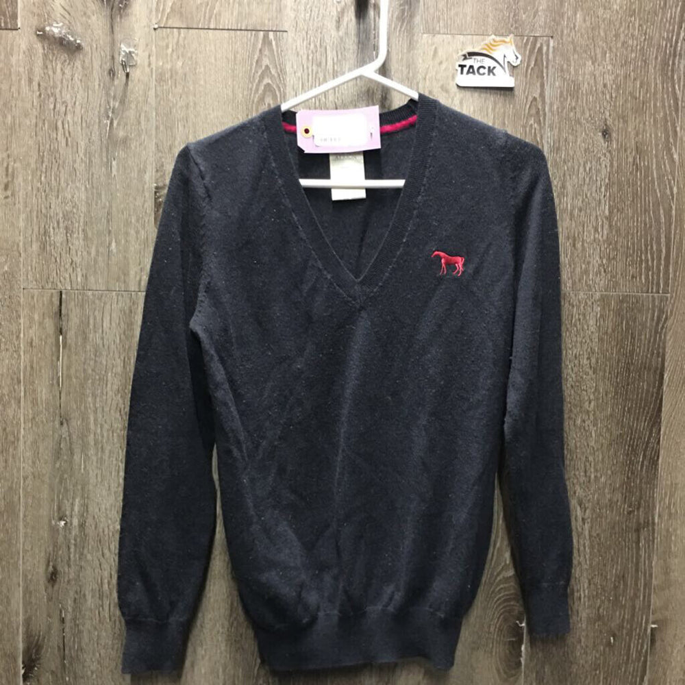 LS V Neck Wool Sweater *gc, rubs, pilly, mnr hair