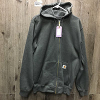 MENS Hvy Sweatshirt Hoodie Jacket, Zipper *like new