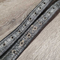 Pr Stirrup Leathers *vgc, mnr dirt, dents, stiff, dry, scrapes, peeled spots