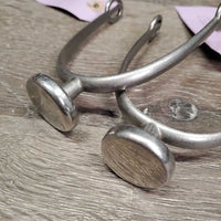 Rounded Edge Flat Wide Spurs *gc, scuffs, rubs, faded, scratches, dull