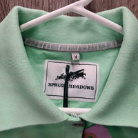 SS Polo Shirt, 1/2 Button Up "Team Spruce Meadows", tag *new
