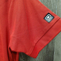 SS Polo Shirt, 1/3 Button Up "Team Spruce Meadows" *gc, peeled logo
