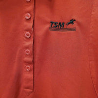 SS Polo Shirt, 1/3 Button Up "Team Spruce Meadows" *gc, peeled logo