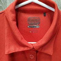 SS Polo Shirt, 1/3 Button Up "Team Spruce Meadows" *gc, peeled logo
