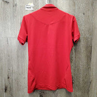 SS Polo Shirt, 1/3 Button Up "Team Spruce Meadows" *gc, peeled logo
