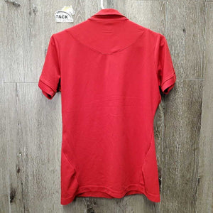 SS Polo Shirt, 1/3 Button Up "Team Spruce Meadows" *gc, peeled logo
