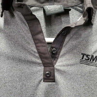 SS Polo Shirt, 1/4 Button Up "Team Spruce Meadows" *vgc, clean, faded