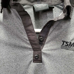 SS Polo Shirt, 1/4 Button Up "Team Spruce Meadows" *vgc, clean, faded