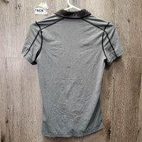 SS Polo Shirt, 1/4 Button Up "Team Spruce Meadows" *vgc, clean, faded
