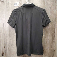SS Polo Shirt, 1/4 Button Up "Spruce Meadows" *vgc, mnr faded