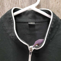 SS Polo Shirt, 1/4 Zip up "Spruce Meadows" *gc, pit stains, hairy, mnr faded & edge rubs