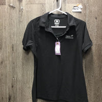SS Polo Shirt, 1/3 Button Up "TSM - Team Spruce Meadows" *vgc, mnr hair
