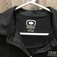 SS Polo Shirt, 1/3 Button Up "TSM - Team Spruce Meadows" *vgc, mnr hair
