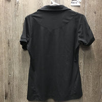 SS Polo Shirt, 1/3 Button Up "TSM - Team Spruce Meadows" *vgc, mnr hair

