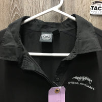 SS Polo Shirt, 1/3 Button Up "Spruce Meadows" *vgc, mnr hair