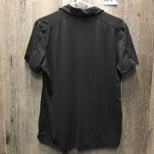 SS Polo Shirt, 1/3 Button Up "Spruce Meadows" *vgc, mnr hair