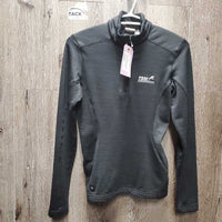 LS Fleece Lined Shirt, 1/3 Zip Up "Team Spruce Meadows" *gc, rubs, pills, older?