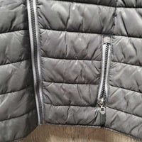 Light Puffy Jacket, Zipper "Equostro" *gc, mnr stains, burn holes & cuff rubs