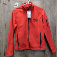 Fleece Lined Soft Shell Jacket, Zipper "Ontario Young Riders" *gc, rubs, pills, clumpy pocket lining, mnr snags

