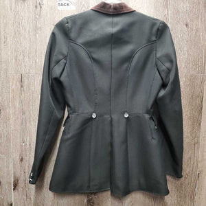Vintage Dressage Show Jacket, Velvet Collar *vgc, button hole threads, cuffs: puckers, rubs & pills