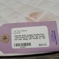Quilt Jumper Saddle Pad, "U25 Grand Prix 2019" *gc, stains, mnr hair, dingy, dirt
