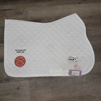 Quilt Jumper Saddle Pad, "U25 Grand Prix 2019" *gc, stains, mnr hair, dingy, dirt

