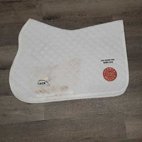 Quilt Jumper Saddle Pad, "U25 Grand Prix 2019" *gc, stains, mnr hair, dingy, dirt