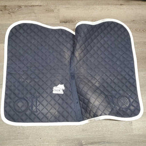 Quilt Jumper Saddle Pad, "U25 Grand Prix 2019" *gc, stains, mnr hair, dingy, dirt