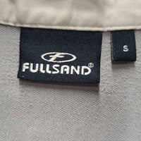 LS Sun Show Shirt, 1/4 Button Up, snap collar, mesh sleeves *gc, pit stains, rubs, mnr snags, crinkled collar
