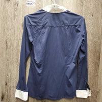 LS Show Shirt *gc, pit stains, collar: bubbled & dingy
