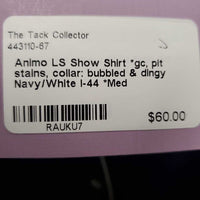 LS Show Shirt *gc, pit stains, collar: bubbled & dingy