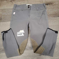 Euro Seat Breeches *gc, seam puckers, faded, rubbed/discolored seat & legs, seat seam: pulls/rubs, snags
