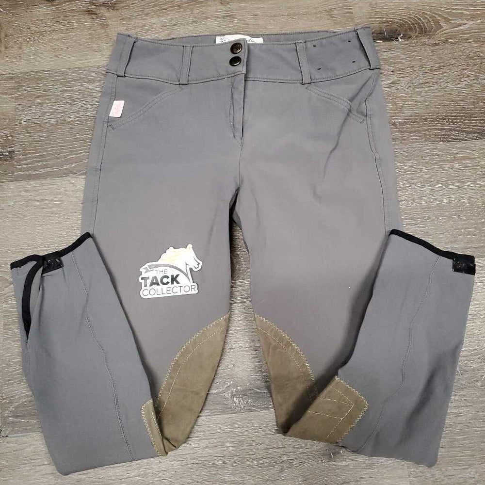 Euro Seat Breeches *gc, seam puckers, faded, rubbed/discolored seat & legs, seat seam: pulls/rubs, snags