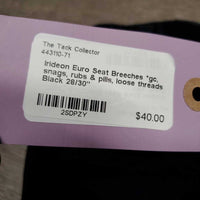 Euro Seat Breeches *gc, snags, rubs & pills, loose threads
