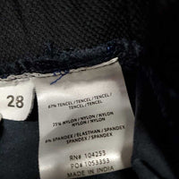 High Elastic Waist Euro Seat Breeches, Pull On *gc, mnr faded, seam puckers

