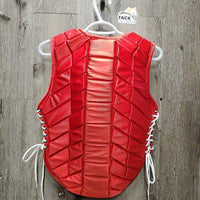 JUNIORS Sm Cell Safety Vest, Zipper, Side Laces *Sept, 2011 *xc, clean, mrn rubs & pills, ?replaced laces
