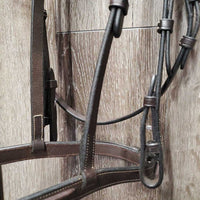 FS Rsd Hunter Bridle, FS/Rsd Braided Reins *xc, clean, mnr creases, rubs & creases
