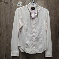 LS Show Shirt, snap collar *gc, pit stains & sparkles, puckers, odler, mnr rubs
