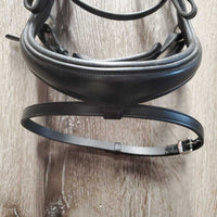 Monocrown Rsd Padded Bridle, Crank, Flash, Curb & Rubber Lined Reins *No Browband, vgc/xc, mnr dirt?film
