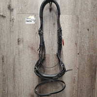 Monocrown Rsd Padded Bridle, Crank, Flash, Curb & Rubber Lined Reins *No Browband, vgc/xc, mnr dirt?film
