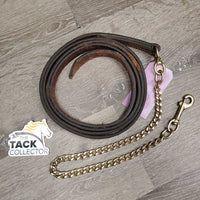 .75" Soft Leather Lead Shank, v.Fine Nose Chain *vgc/gc, clean, rubs, chews, dents, scrapes
