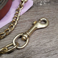 .75" Soft Leather Lead Shank, v.Fine Nose Chain *vgc/gc, clean, rubs, chews, dents, scrapes