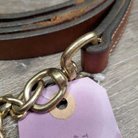 .75" Soft Leather Lead Shank, v.Fine Nose Chain *vgc/gc, clean, rubs, chews, dents, scrapes

