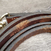 .75" Soft Leather Lead Shank, v.Fine Nose Chain *vgc/gc, clean, rubs, chews, dents, scrapes
