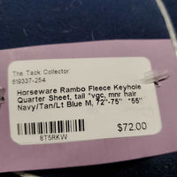 Fleece Keyhole Quarter Sheet, tail *vgc, mnr hair
