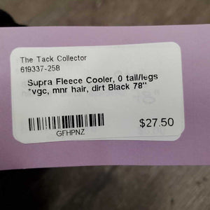 Fleece Cooler, 0 tail/legs *vgc, mnr hair, dirt