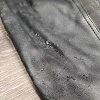 Pr Synthetic Half Chaps, Back Zipper *fair, peeling, bubbled, hairy, dirty, elastic: frays, popped & breaking